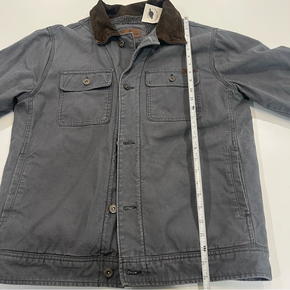 WOOLRICH Chore Coat Canvas with Corduroy Collar and Sherpa Lining | Mens m - Picture 12 of 13